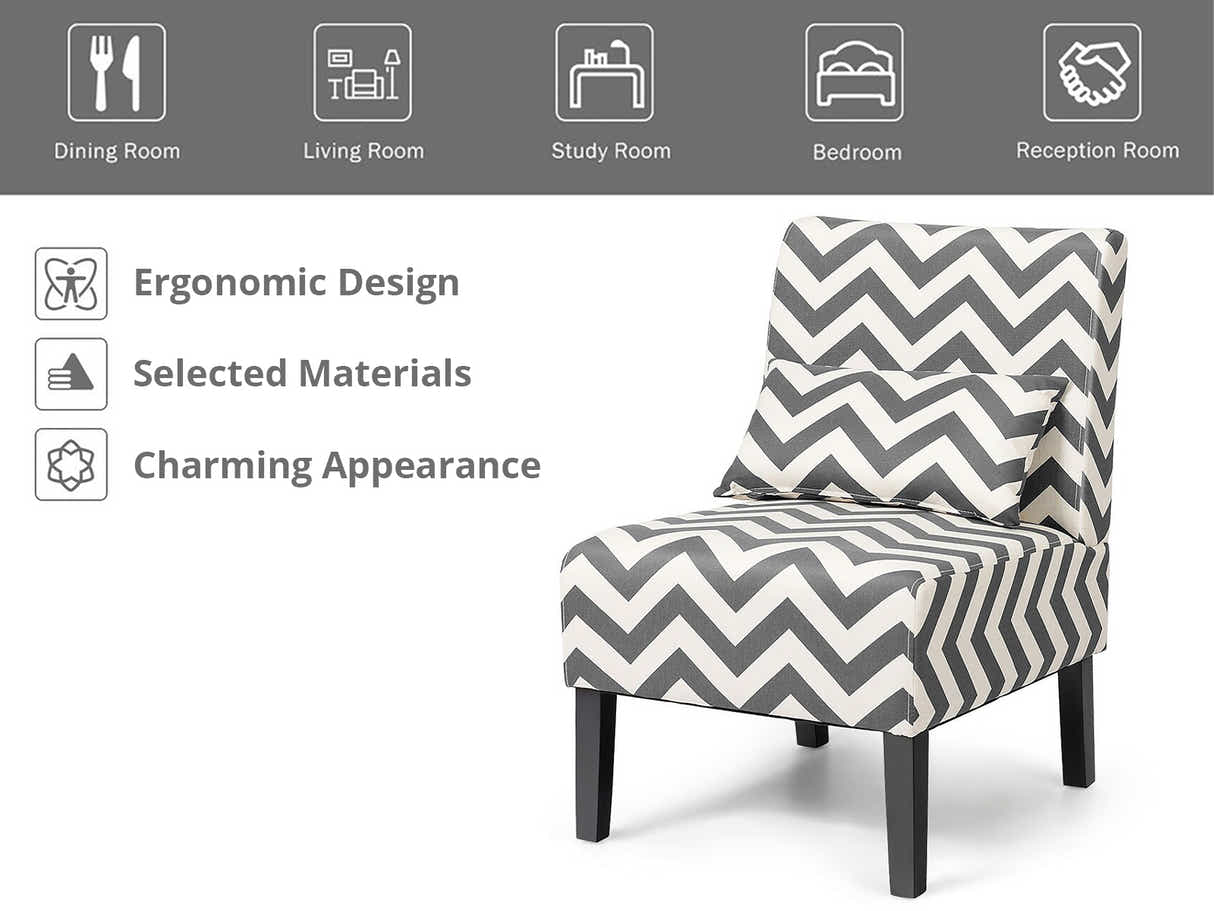 Percy Accent Chair Black + White