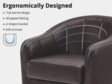 Daxton Tub Chair with Ottoman PU Dark Brown