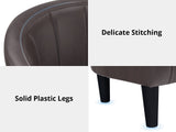 Daxton Tub Chair with Ottoman PU Dark Brown