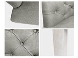 Linen Dining Armchair Grey