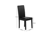 Yvette PU Dining Chair x2 Black