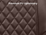 Tricia PU Dining Chair x2 Dark Brown