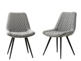 Tricia PU Dining Chair x2 Grey