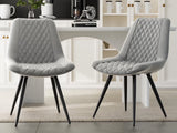 Tricia PU Dining Chair x2 Grey
