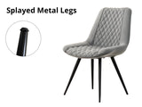 Tricia PU Dining Chair x2 Grey