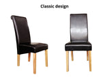 Giesle PU Dining Chair Dark Brown - Set of 2