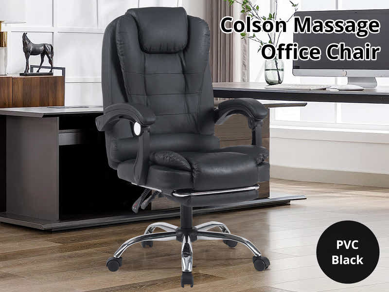 Colson Massage Office Chair PVC Black