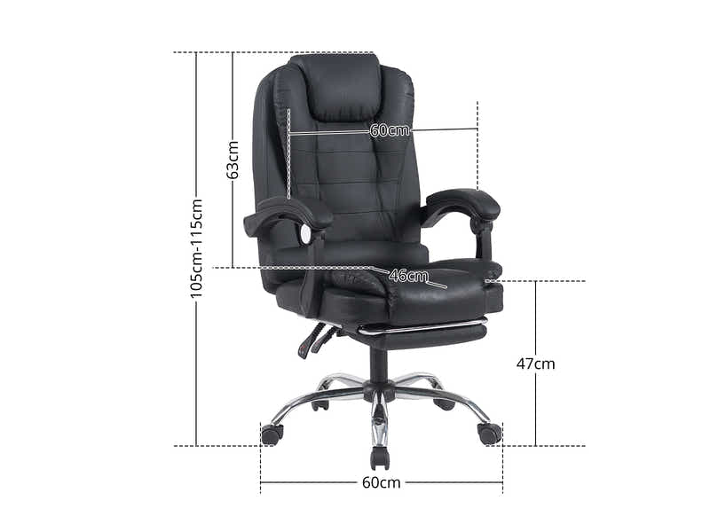 Colson Massage Office Chair PVC Black