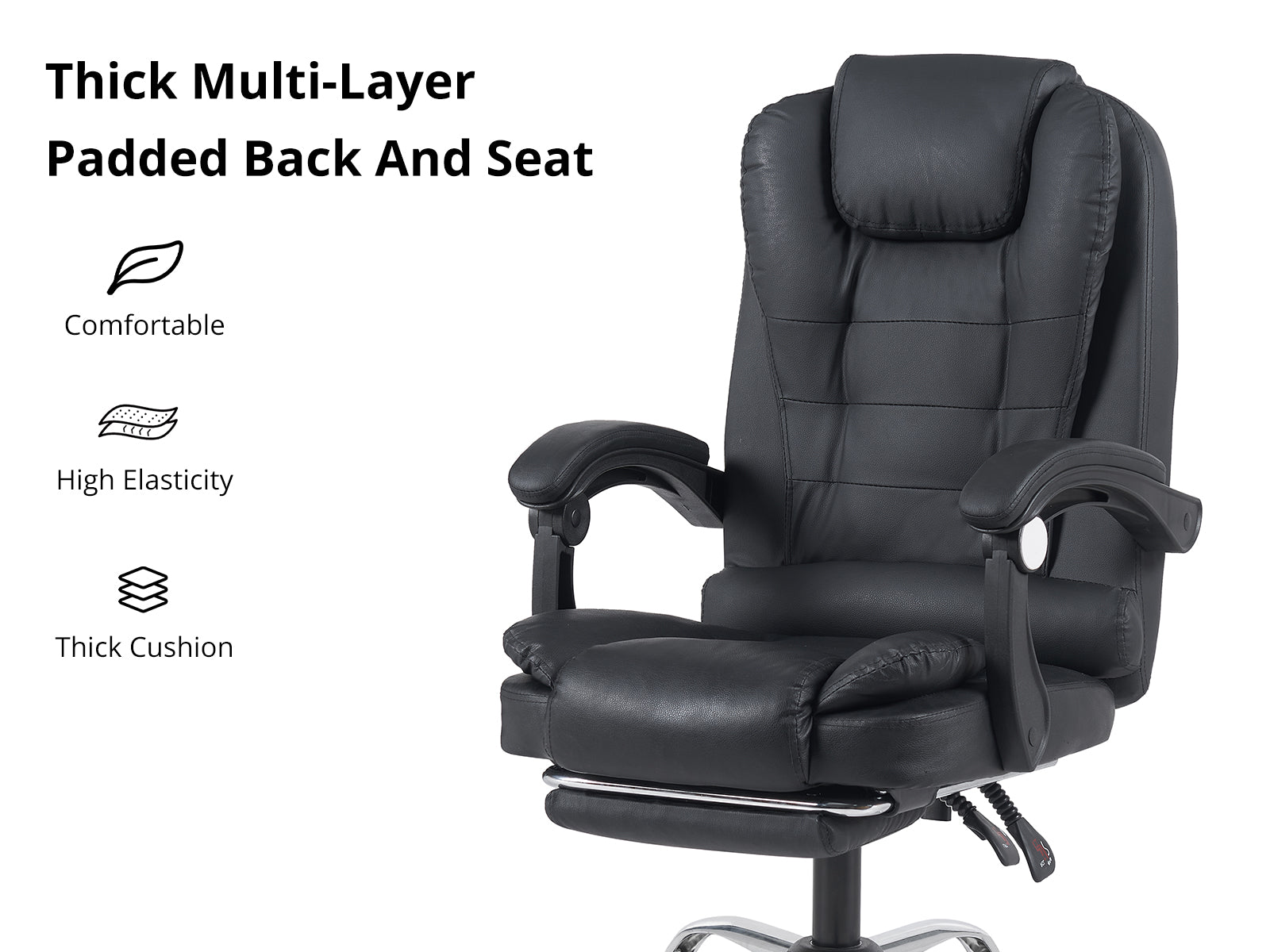 Colson Massage Office Chair PVC Black