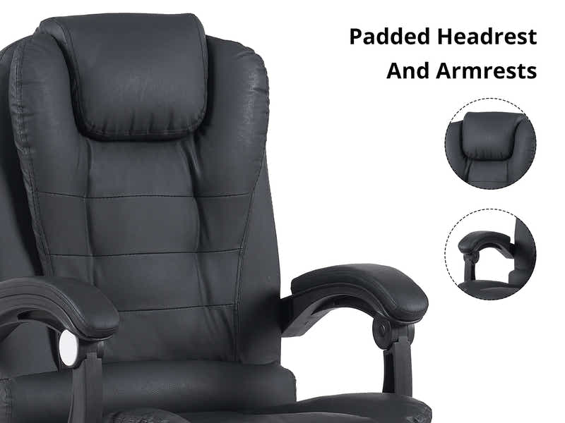 Colson Massage Office Chair PVC Black