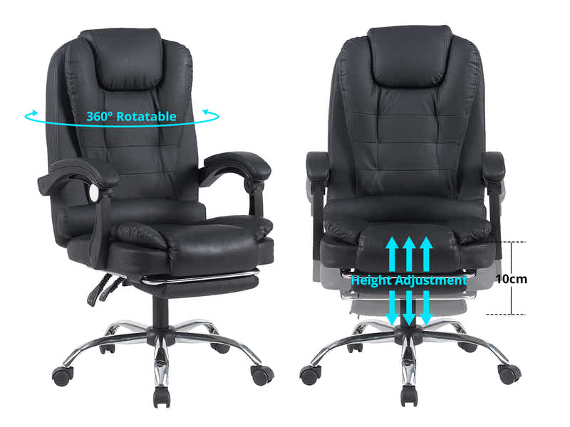 Colson Massage Office Chair PVC Black