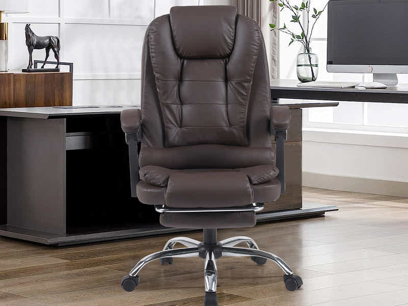 Colson Massage Office Chair PVC Dark Brown