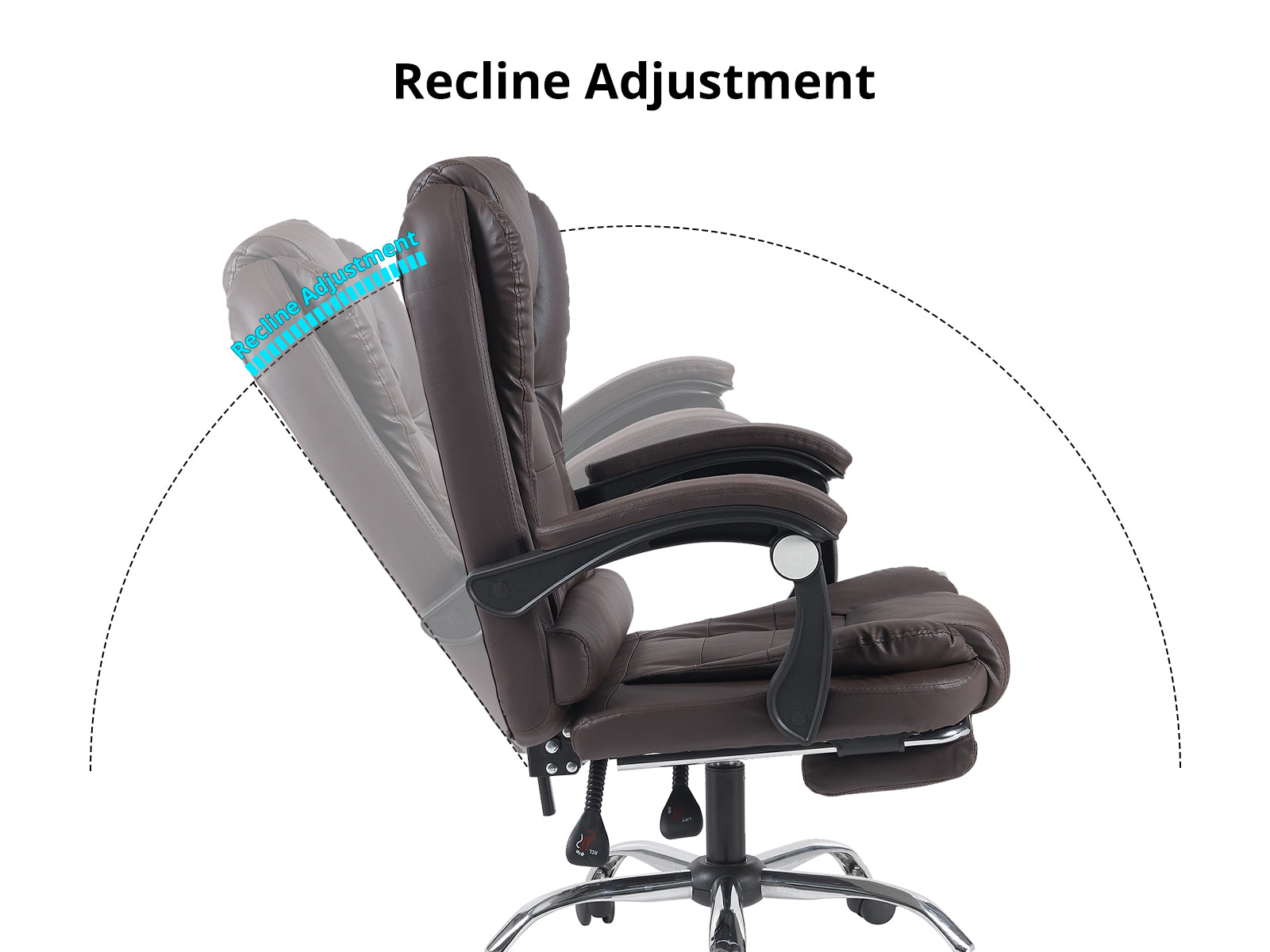 Colson Massage Office Chair PVC Dark Brown