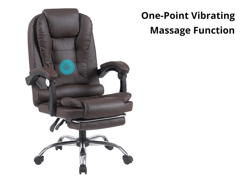 Colson Massage Office Chair PVC Dark Brown