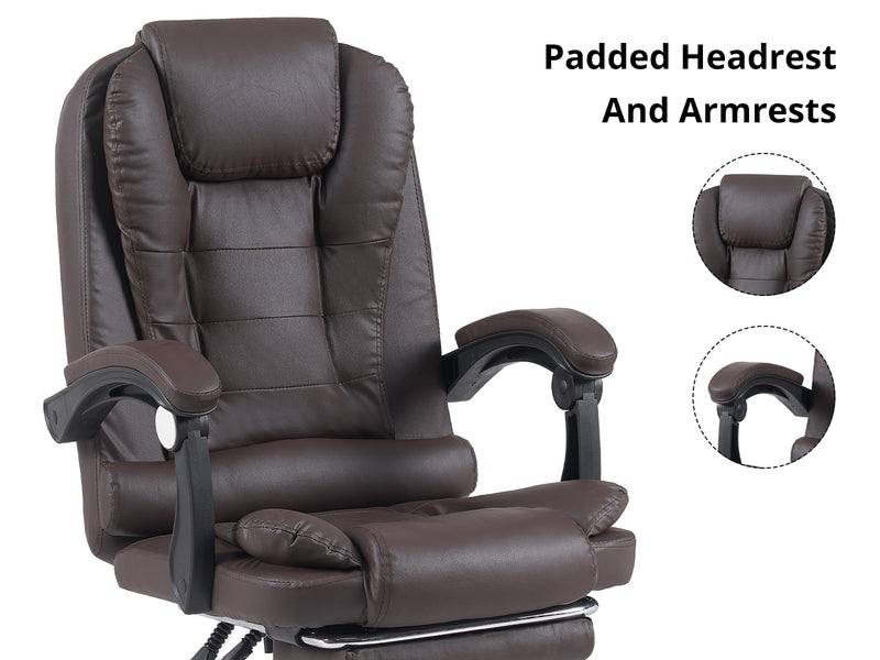 Colson Massage Office Chair PVC Dark Brown