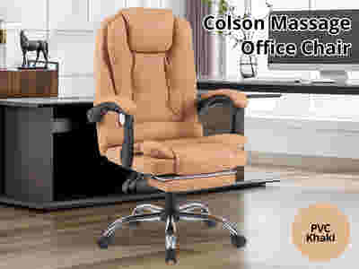 Colson Massage Office Chair PVC Khaki