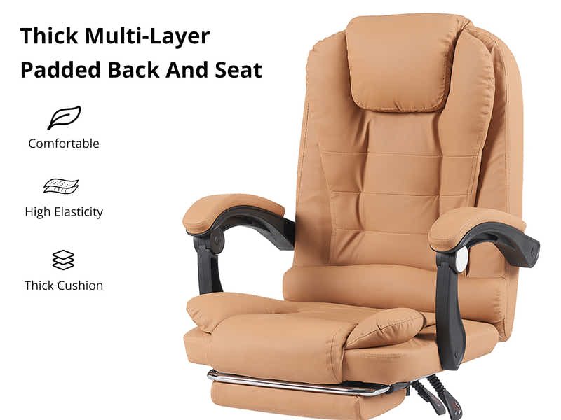 Colson Massage Office Chair PVC Khaki