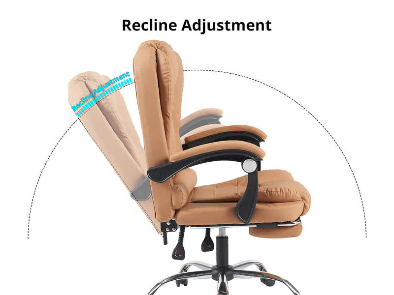 Colson Massage Office Chair PVC Khaki