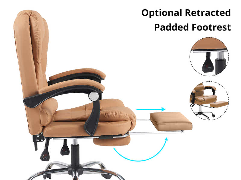 Colson Massage Office Chair PVC Khaki