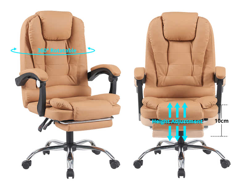 Colson Massage Office Chair PVC Khaki