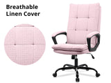 Claire Office Chair Linen Pink