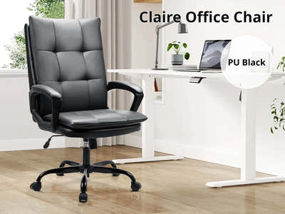 Claire Office Chair PU Black