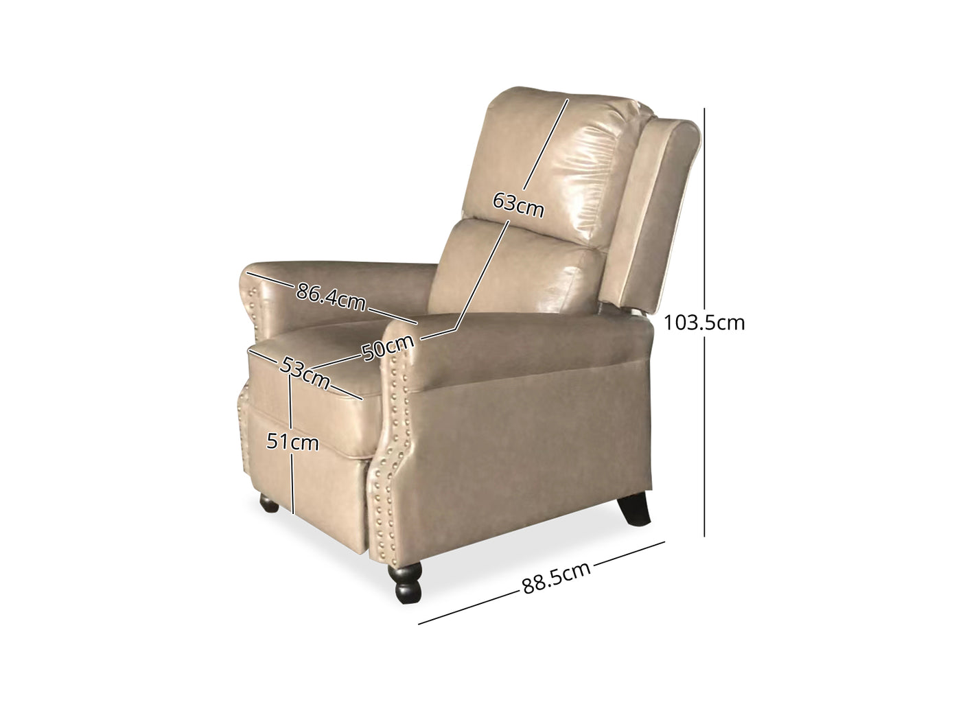 Nilsson Push Back Chair PU Khaki