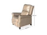 Nilsson Push Back Chair PU Khaki