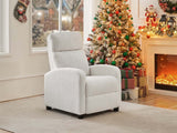 DS Austen Push Back Recliner Chair Boucle White