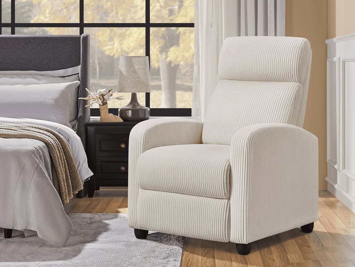 DS Austen Push Back Recliner Chair Corduroy Beige
