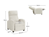 DS Austen Push Back Recliner Chair Corduroy Beige