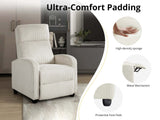 DS Austen Push Back Recliner Chair Corduroy Beige