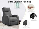 DS Austen Push Back Recliner Chair Linen Grey