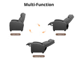 DS Austen Push Back Recliner Chair Linen Grey