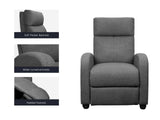 DS Austen Push Back Recliner Chair Linen Grey