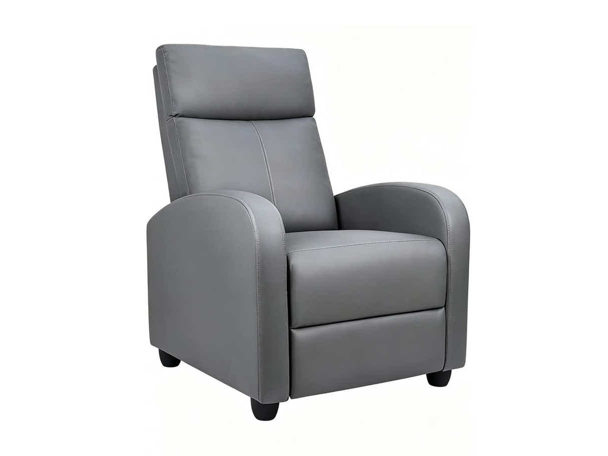 DS Austen Push Back Recliner Chair PVC Grey
