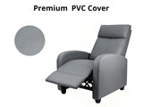 DS Austen Push Back Recliner Chair PVC Grey