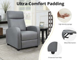 DS Austen Push Back Recliner Chair PVC Grey