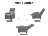 DS Austen Push Back Recliner Chair PVC Grey