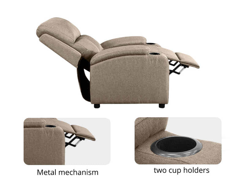 DS Zola Push Back Recliner Chair Linen Beige04
