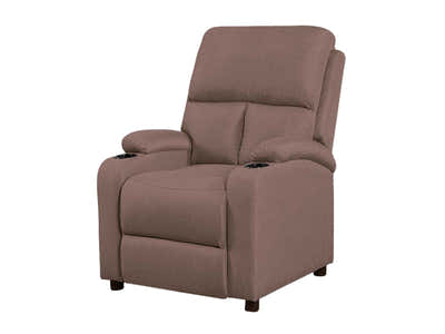 T Zola Push Back Recliner Chair Linen Dark Brown03