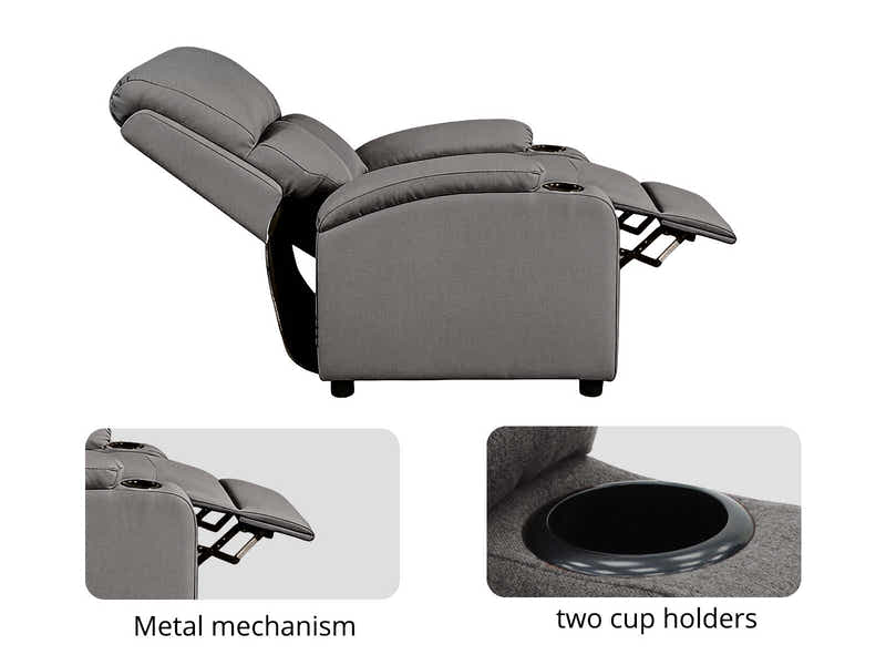 DS Zola Push Back Recliner Chair Linen Dark Grey11