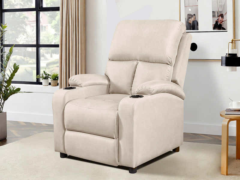 Zola Push Back Recliner Chair Linen Ivory13
