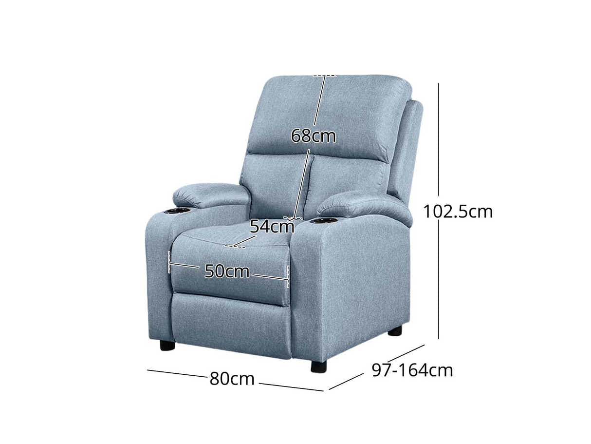 Zola Push Back Recliner Chair Linen Light Blue08