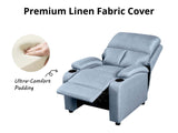 Zola Push Back Recliner Chair Linen Light Blue08