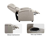 Zola Push Back Recliner Chair Linen Light Grey07
