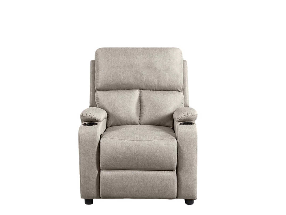 Zola Push Back Recliner Chair Linen Light Grey07