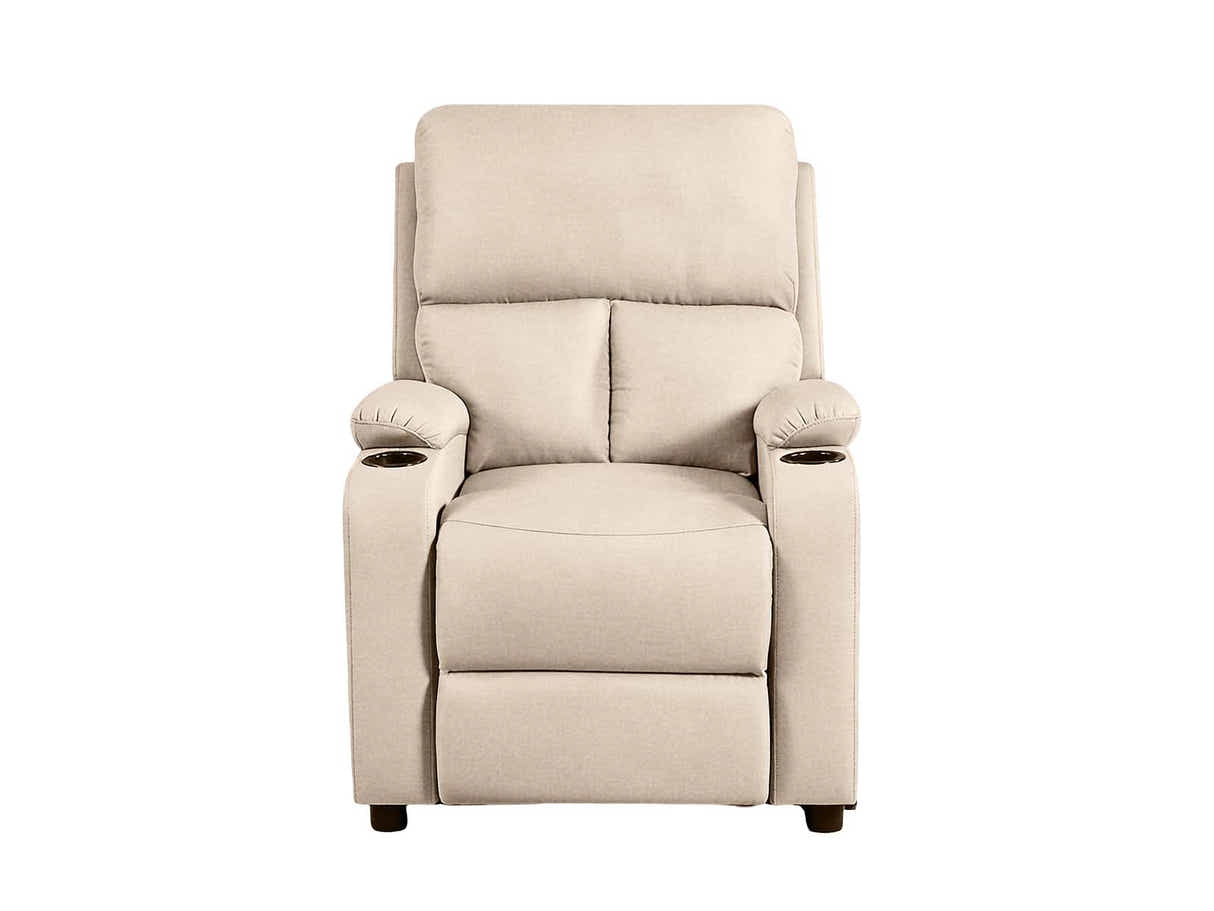 Zola Push Back Recliner Chair Linen - Light Grey09