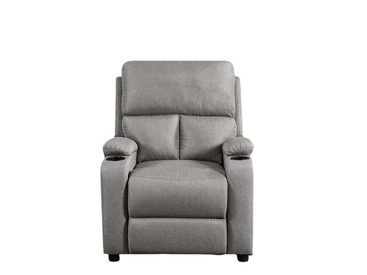 Zola Push Back Recliner Chair Linen - Light Grey