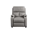 Zola Push Back Recliner Chair Linen - Light Grey